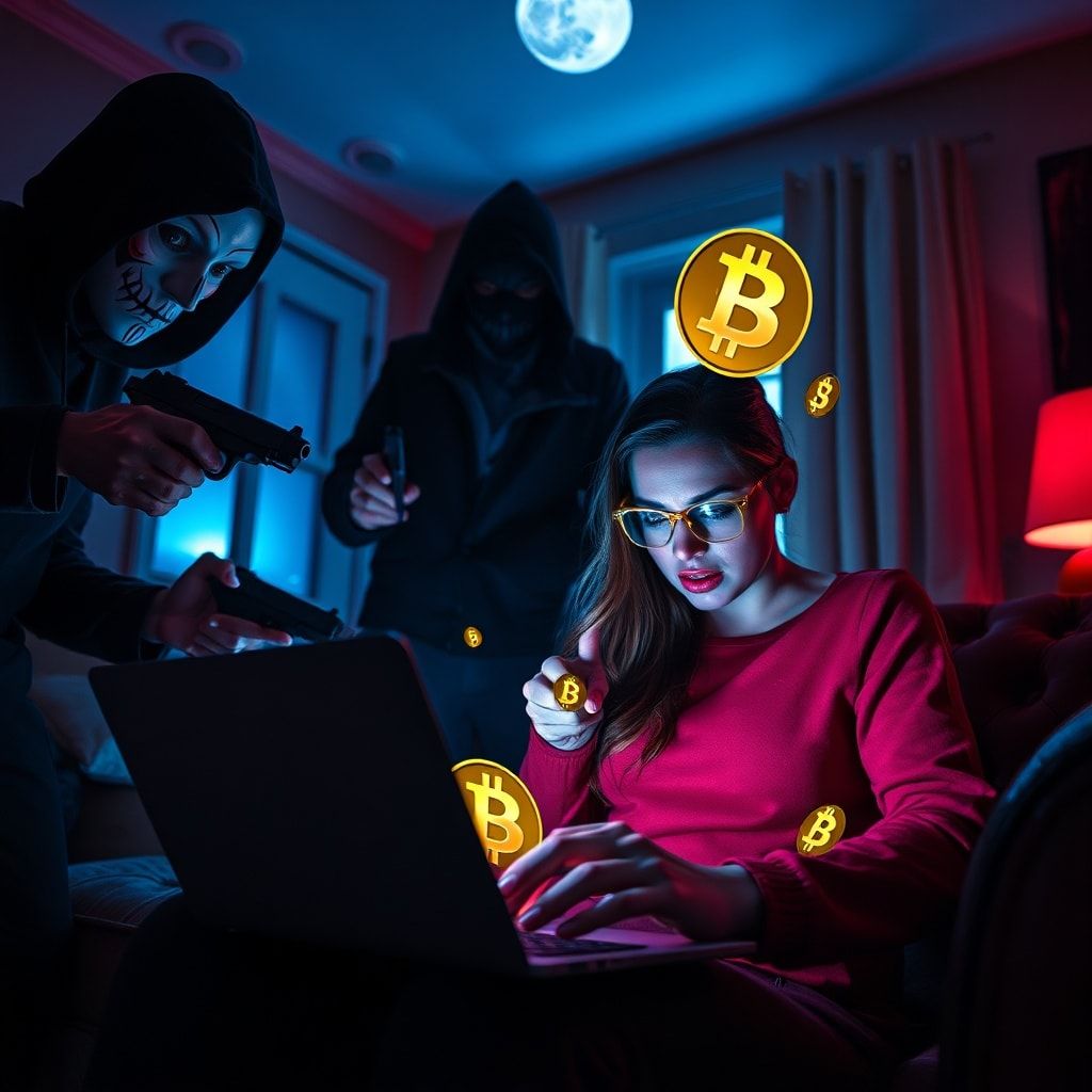 Bewaffnete Angreifer zwingen französisches Paar zur Übertragung von 1 Million Dollar in Bitcoin während eines Einbruchs