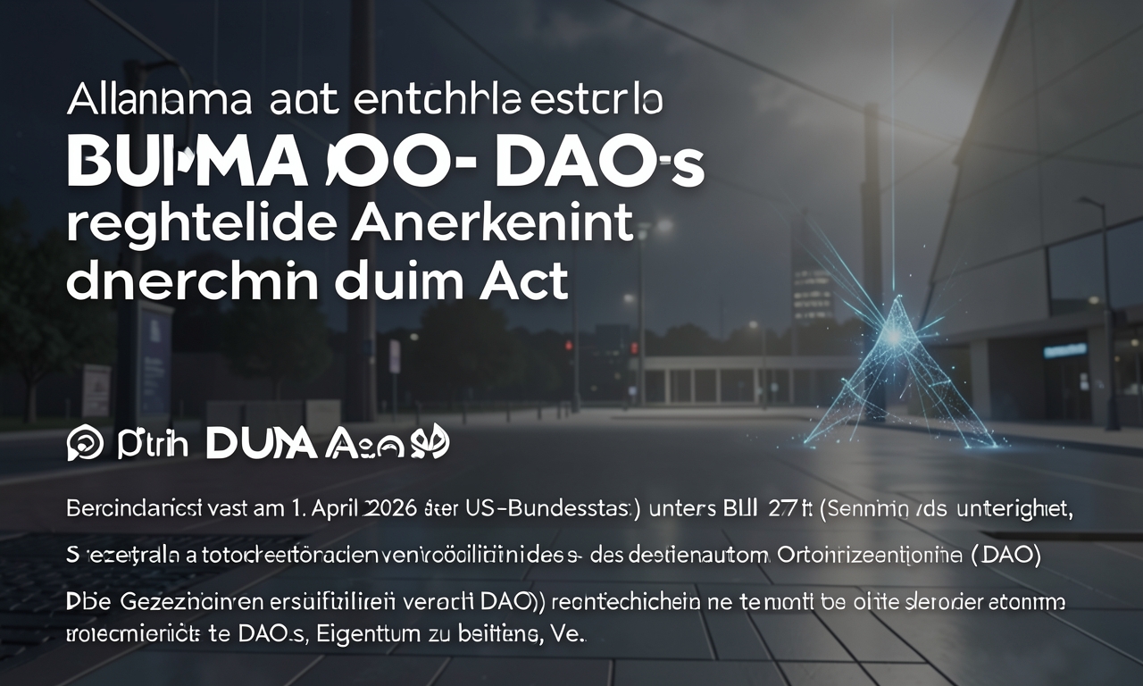 Alabama erteilt DAOs rechtliche Anerkennung durch DUNA Act