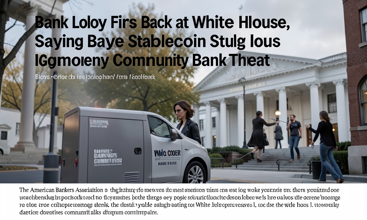 Bank Lobby Fires Back at White House, Saying Stablecoin Study Ignores Community Bank Threat