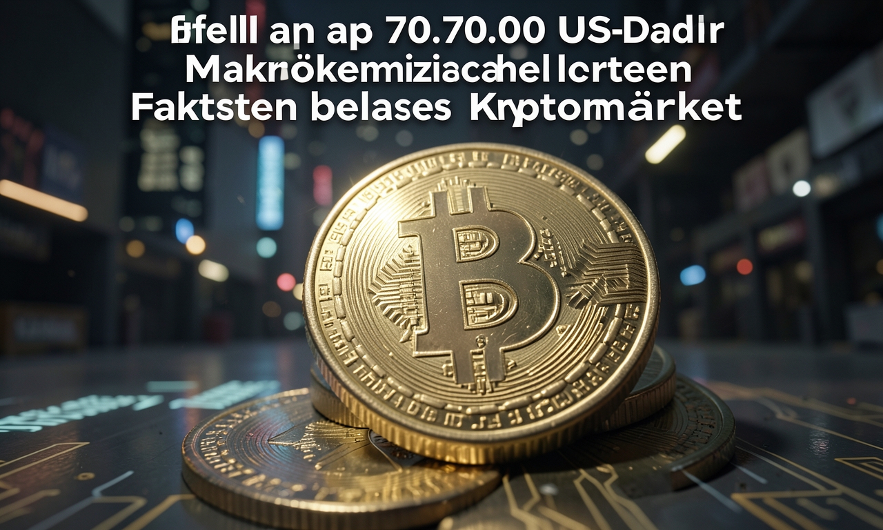 Bitcoin fällt auf 70.000 US-Dollar - Makroökonomische Faktoren belasten Kryptomärkte