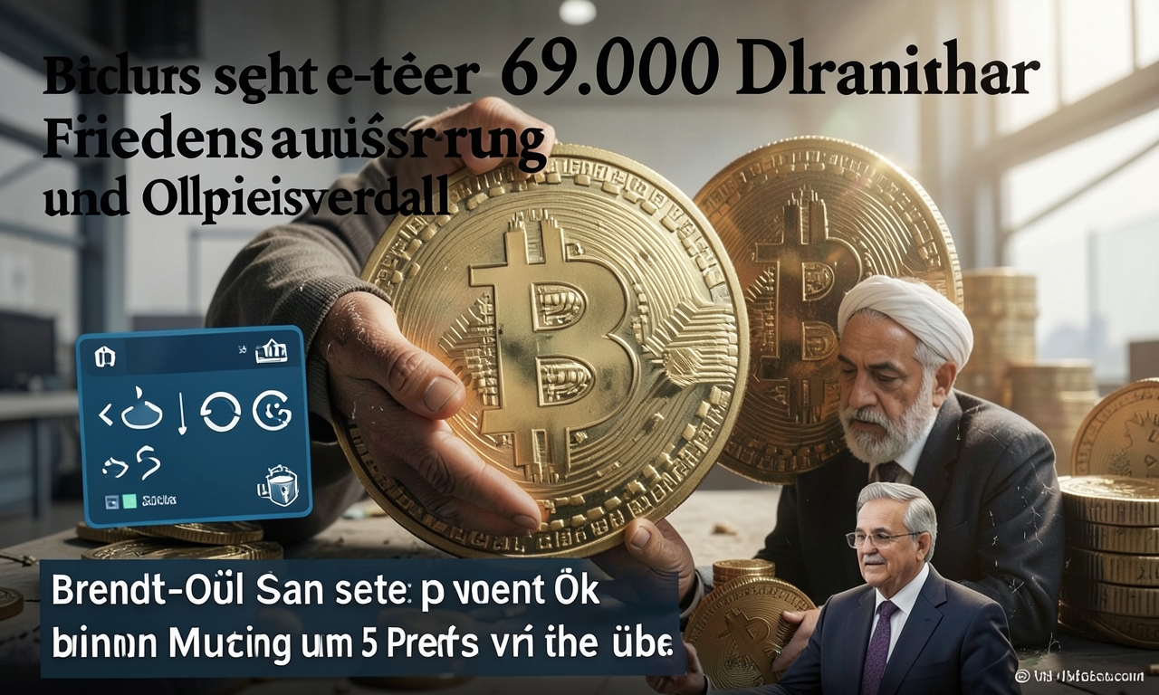 Bitcoin-Kurs steigt über 69.000 Dollar nach iranischer Friedensäußerung und Ölpreisverfall