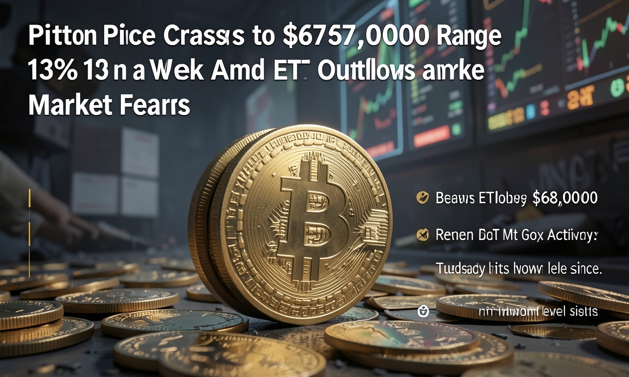 Bitcoin Price Crashes to $67,000 Range, Down 13% in a Week Amid ETF Outflows and Market Fears