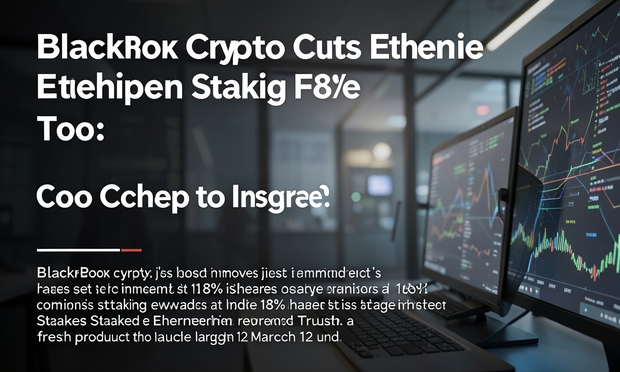 BlackRock Crypto Cuts Ethereum Staking Fee to 18%: Too Cheap to Ignore?
