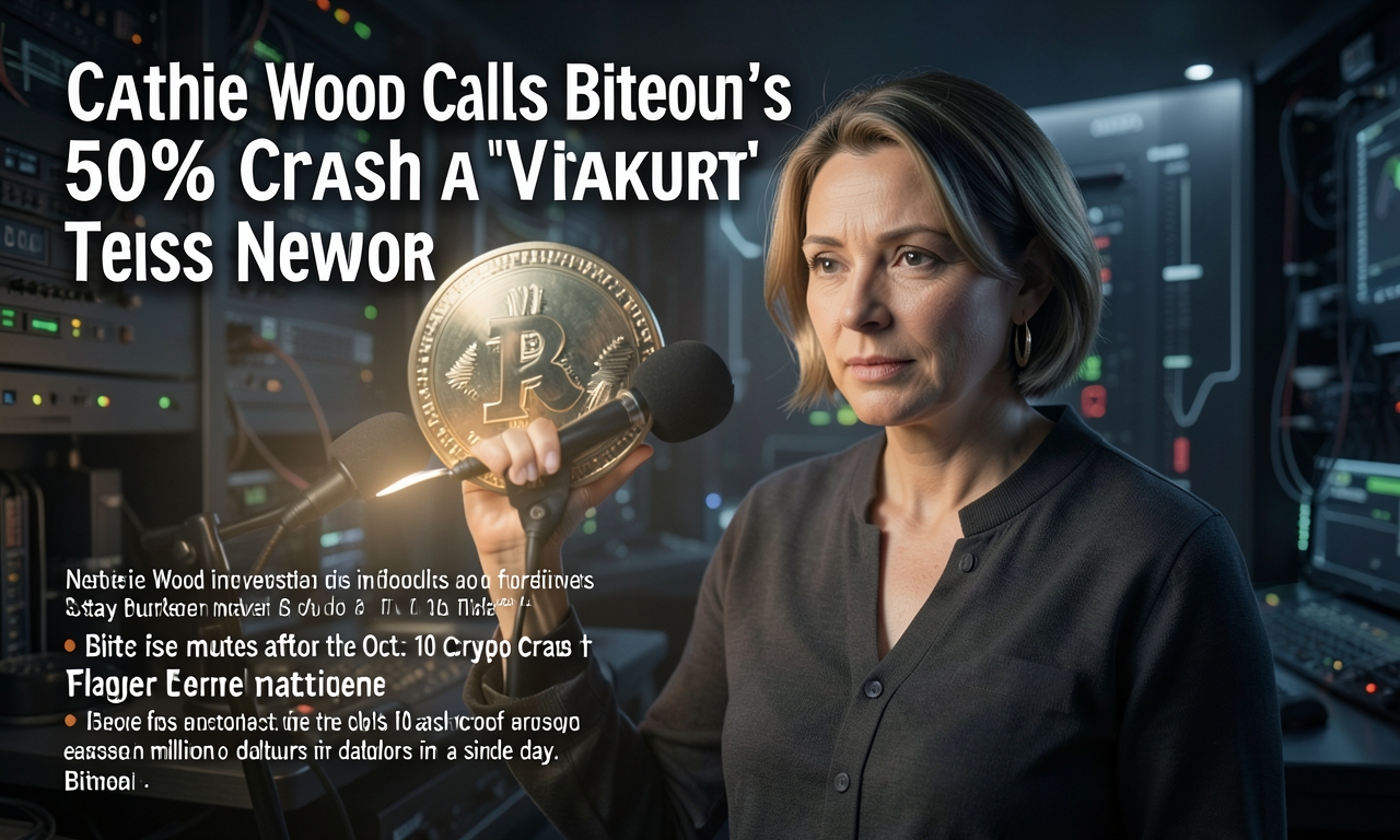 Cathie Wood Calls Bitcoin’s 50% Crash a “Victory” as Market Tests New Floor
