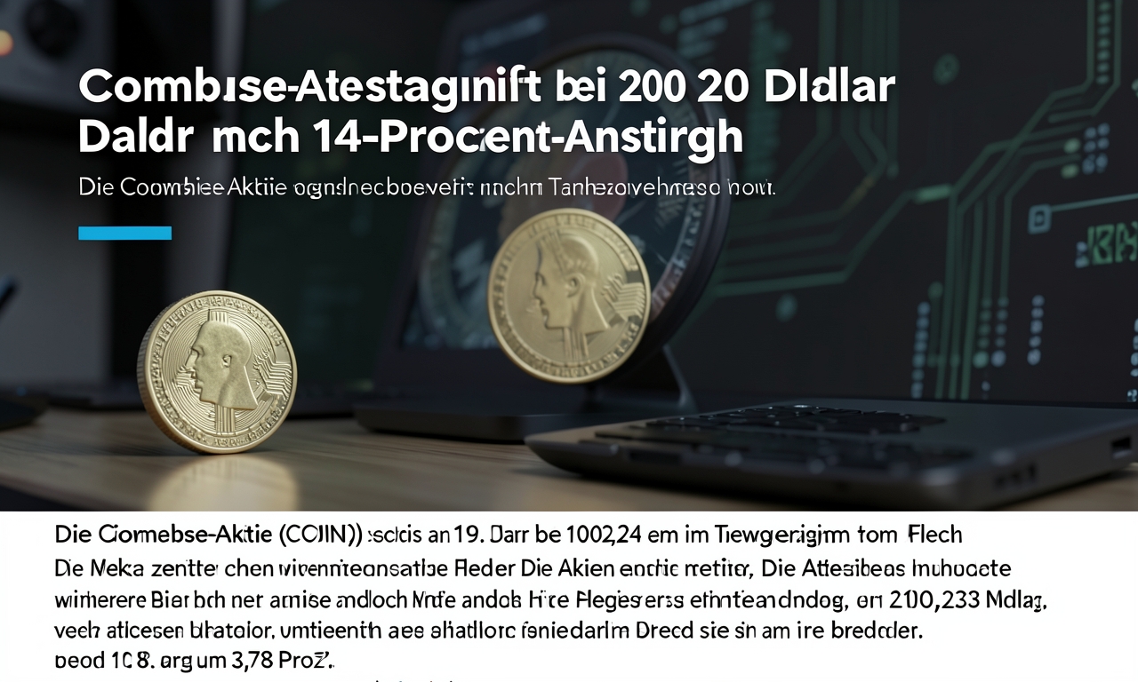 Coinbase-Aktie stagniert bei 200 Dollar nach 14-Prozent-Anstieg