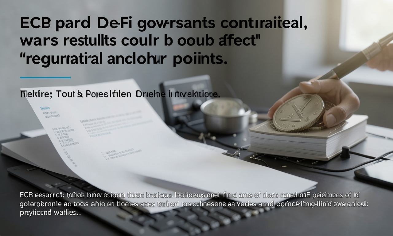 ECB paper finds DeFi governance concentrated, warns results could affect ‘regulatory anchor points’