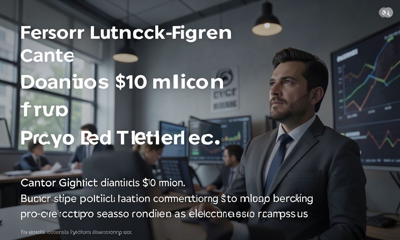 Former Lutnick-run Cantor Fitzgerald donates $10 million to crypto PAC led by Tether exec
