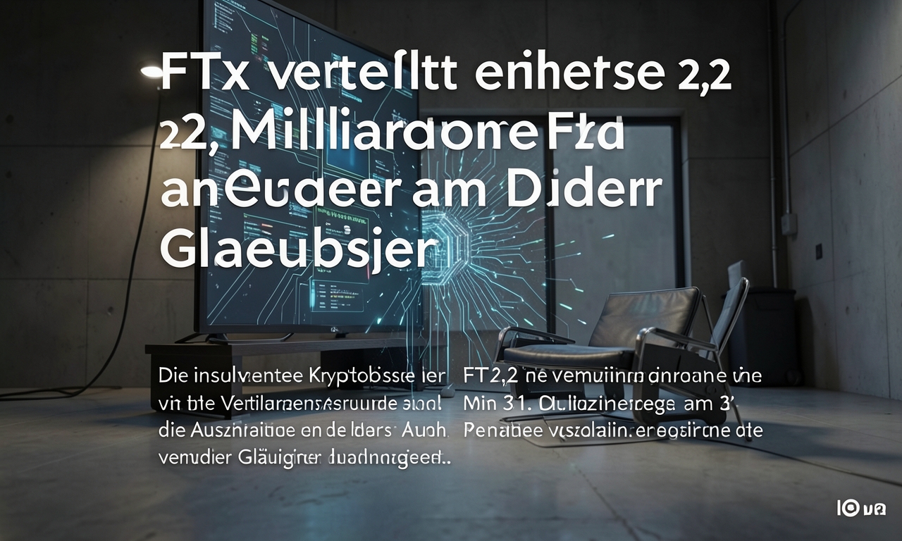 FTX verteilt weitere 2,2 Milliarden Dollar an Glaeubiger