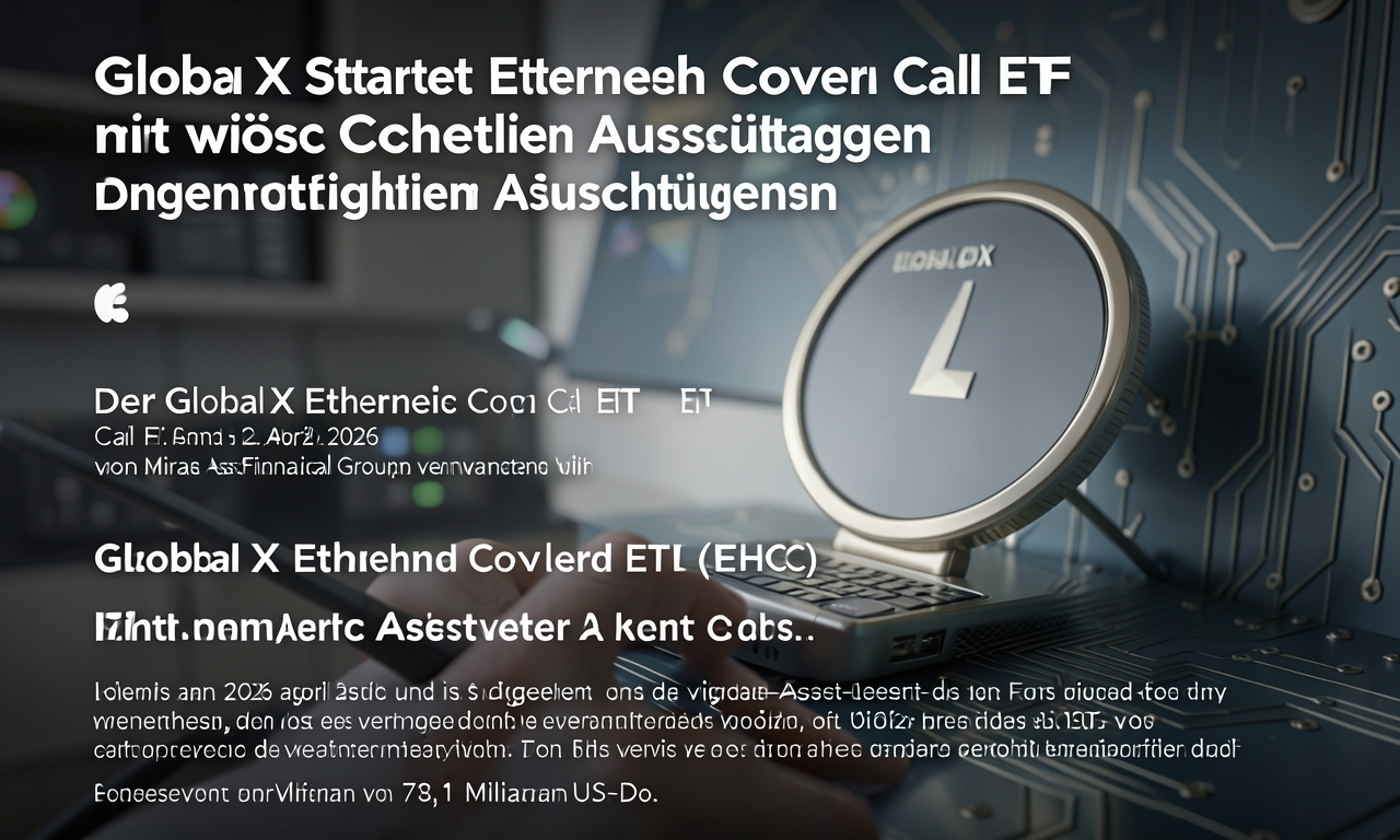 Global X startet Ethereum Covered Call ETF mit wöchentlichen Ausschüttungen