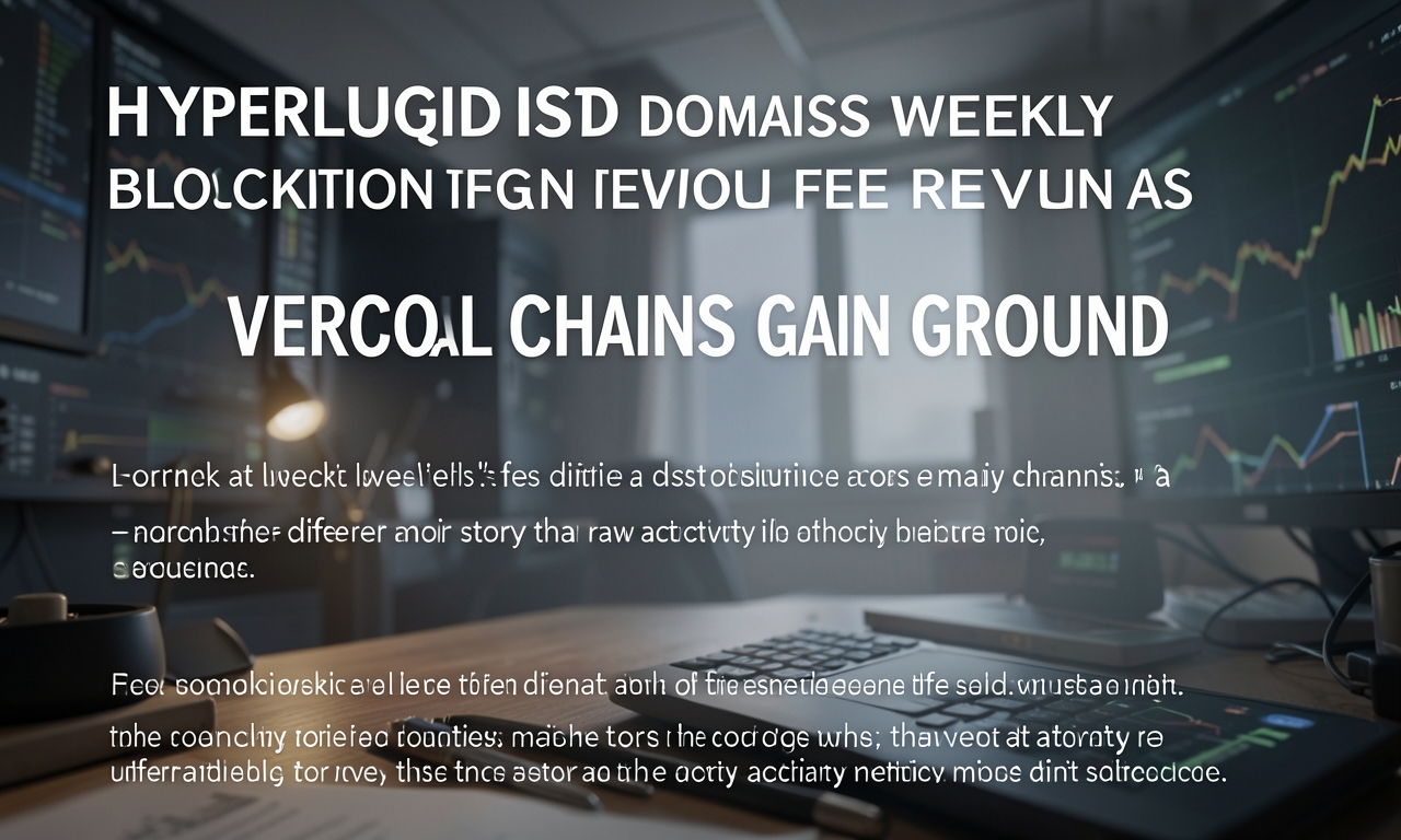 Hyperliquid dominates weekly blockchain fee revenue as vertical chains gain ground