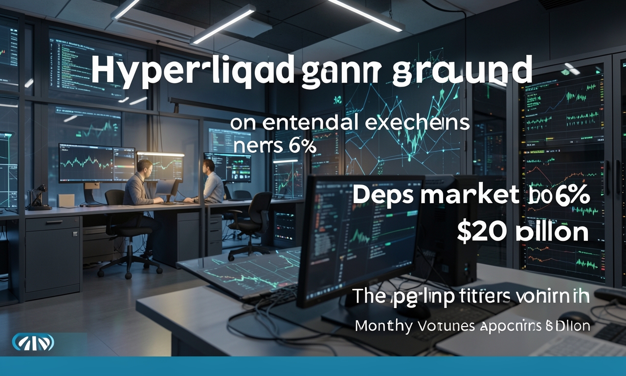Hyperliquid gains ground on centralized exchanges as perps market share nears 6%