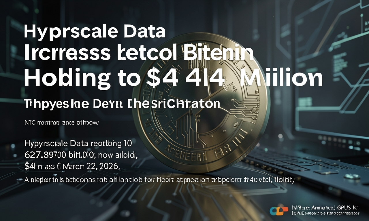 Hyperscale Data (GPUS) Increases Bitcoin Holdings to $44 Million