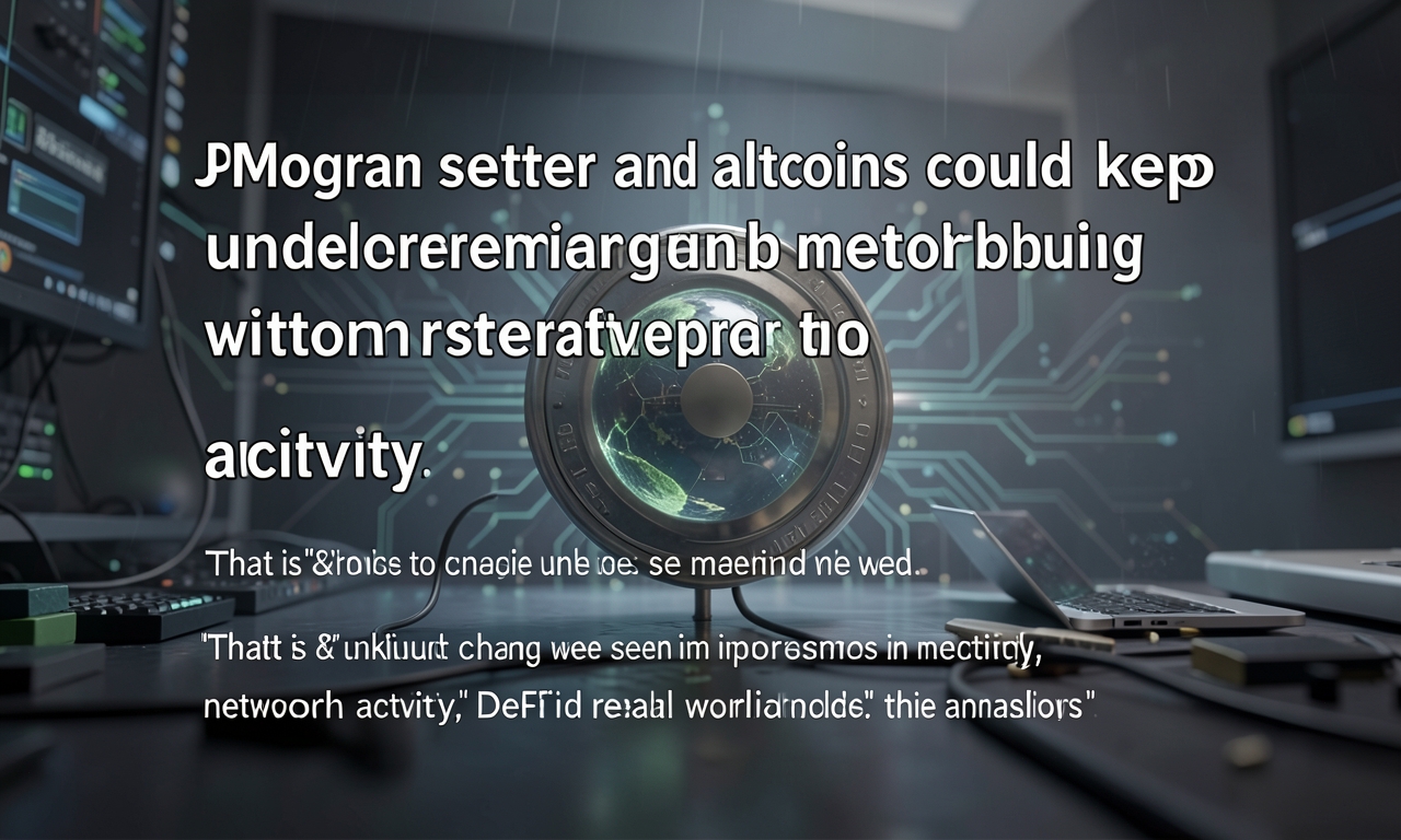 JPMorgan says ether and altcoins could keep underperforming bitcoin without stronger activity