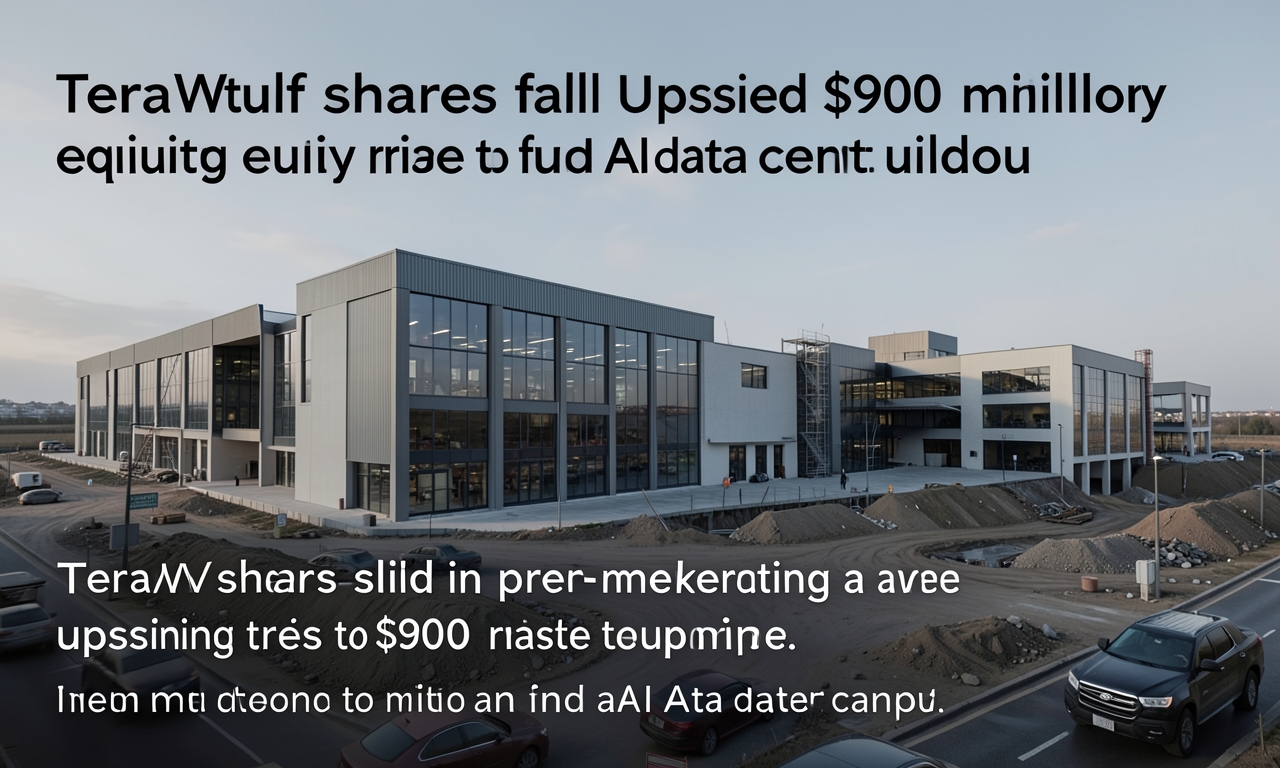 TeraWulf shares fall after upsized $900 million equity raise to fund AI data center buildout