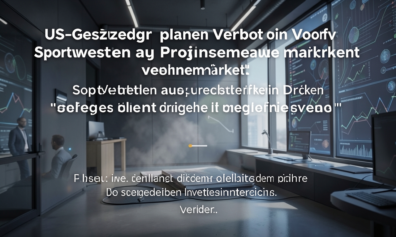 US-Gesetzgeber planen Verbot von Sportwetten auf Prognosemaerkten