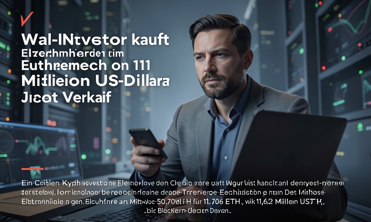 Wal-Investor kauft Ethereum im Wert von 111 Millionen US-Dollar ein Jahr nach Verkauf