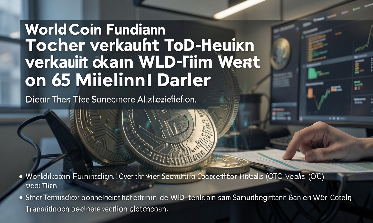 Worldcoin Foundation Tochter verkauft WLD-Token im Wert von 65 Millionen Dollar
