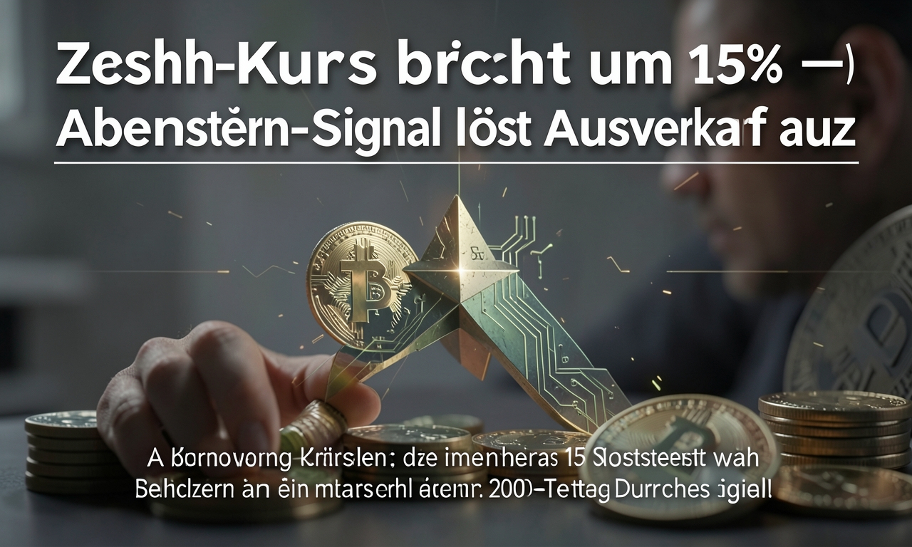 Zcash-Kurs bricht um 15% ein – Abendstern-Signal löst Ausverkauf aus